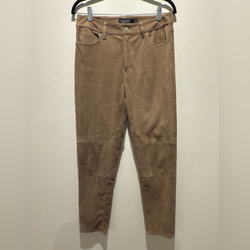 Black Label - Ralph Lauren Tan Goat Suede Pants